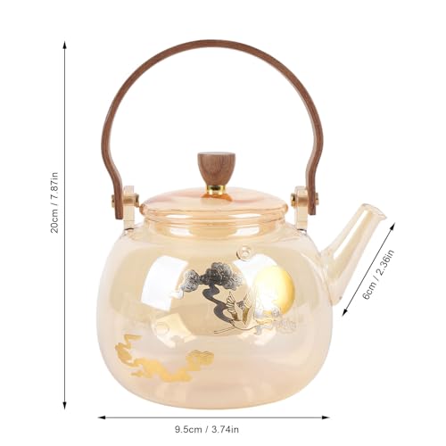 Théière en verre borosilicate 950 ml Greensen avec 2 pots intérieurs - 7