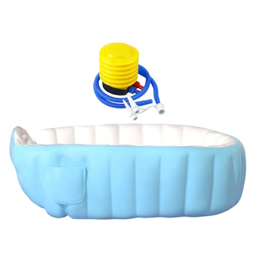 Baignoire bébé gonflable avec pompe à pied pliante pour douche et voyage