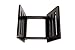 ZonsWorld - Vinyl Record Holder Storage - Display Up to 50 Albums, Fits 7” and 12” Records or LPs - Music Record Storage and Organizer - Black Bamboo