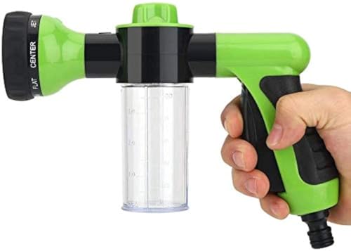 Car Wash Nozzle, High Pressure Foam Sprayer with 100ml Soap Dispenser Bottle, Car Wash Foam Water Gun Garden Hose Nozzle Cleaning Tool (Green)