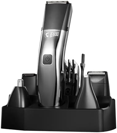 Beardo Chrome Beast Multipurpose Full Body Groomer Trimmer Set For Men | 40 Length Settings | 8 attachments | Beard/Hair/Body/Precision/Ear/Nose Trimmer|With Dock|90 min. run time | All-in-1 trimmer