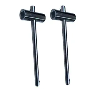 MEC 2Pieces Oxygen Gas Cylinder keys Sliding Double Ended 8x10mm Wrench Spanner Chrome Plated