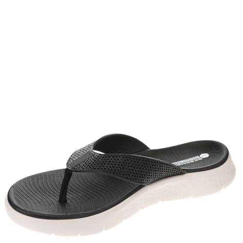 Image of Skechers On The Go Go Walk Flex-Eve Women's Sandal, 6 B(M) US, Black-White
