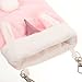 ROMISBABA Cozy Hanging Guinea Pig Bed Small Pink Sleeping Sack Warm Hammock for Hamsters Chinchillas Sugar Gliders Squirrel Cage Accessories Pet Nest for All Seasons