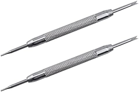 Generic 2Pcs Stainless Steel Watch Band Spring Bars Strap Link Pins Remover Repair Kit Set Tool - Double Ear Watchband Modulator