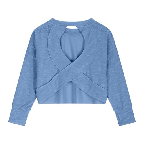 LRMQS Girls Long Sleeve Shirts Cute Fashion Crop Tops Preppy Youth Summer Spring Casual Trendy Teen Girl Clothes Outfits4