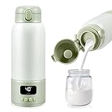 Photo Gallery scaldabiberon portatile senza fili, 500ml scalda biberon neonato, regolabile da 37 a 70 gradi, 3 minuti riscaldamento rapido e lunga durata della batteria,16000mah per latte materno,formula o acqua Photo Gallery scaldabiberon portatile senza fili, 500ml scalda biberon neonato, regolabile da 37 a 70 gradi, 3 minuti riscaldamento rapido e lunga durata della batteria,16000mah per latte materno,formula o acqua