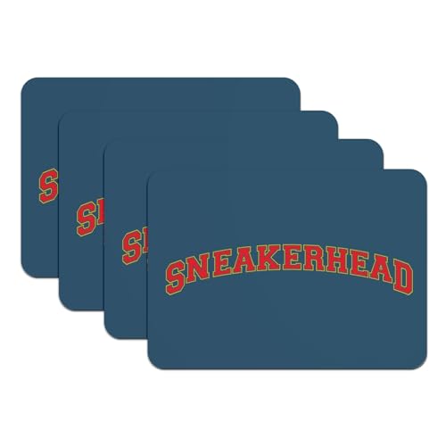 Sets de table sneakerhead bleu édition varsity grand format de qualité supérieure