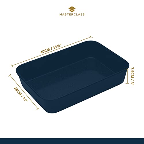MasterClass Vitreous Enamel Roasting Tin, Induction Safe 1mm Steel with Scratch Resistant Coating, Large 40 x 28cm (15.5 x 11''), Black - Image 3