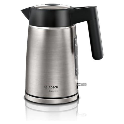 Bosch TWK5P480 bouilloire 1,7 L 2400 W Noir, Acier inoxydable