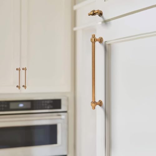 Image of 10 Pack 3.75 inch(96mm) Antique Brass Cabinet Pulls Kitchen Cabinet Handles Vintage Cabinet Hardware Drawer Pulls for Bathroom Cupboard CK0081