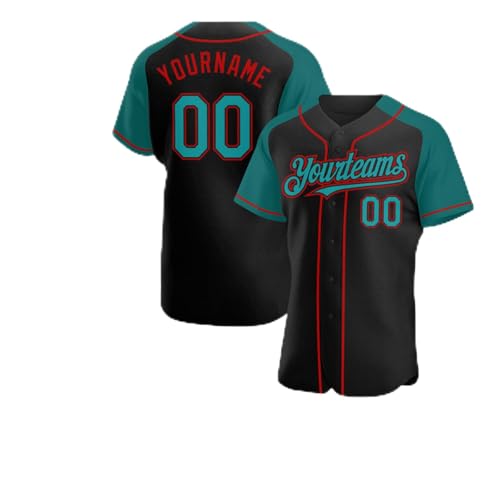 Custom Baseball Jersey Stitched Personalized Two Tone Button Down Baseball Shirts Softball Uniform Jersey Adult Youth miniatura 1
