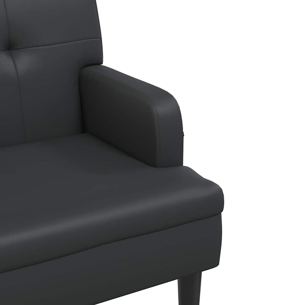 vidaXL Banc avec Dossier Noir 112x65,5x75 cm Similicuir