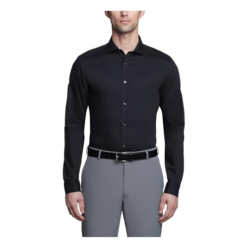 Calvin Klein Men's Slim Fit Non Iron Solid French Cuff Dress Shirt - Amazon Exclusive