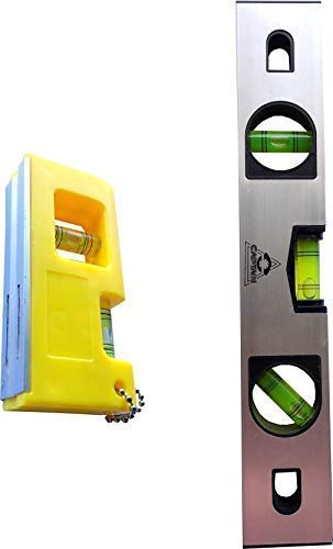 Capresist combo of 12 inch engineer precision level and 4 inch mini spirit level with magnet pack of 2 Magnetic Engineer's Precision Level (30 cm)