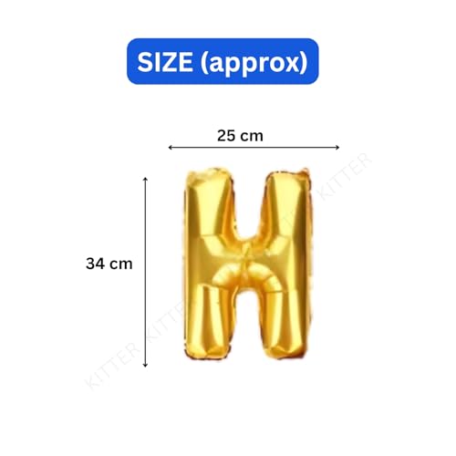 Image of KITTER Golden Happy Birthday Foil Balloon, Metallic Happy Birthday Balloons Set for Birthday Decoration Kit, Balloons for Decorating Birthday For Boys Girls Kids Adults