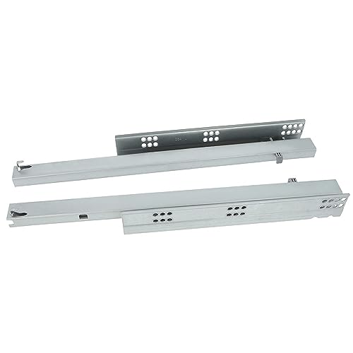 Heavy Duty Drawer Slides 1 Pair 20 Inch Undermount Concealed Drawer Slides Soft Closing Full Extension Drawer Rails Ball Bearing Drawer Runners (Color : Silver, Size : 500mm/20inch)