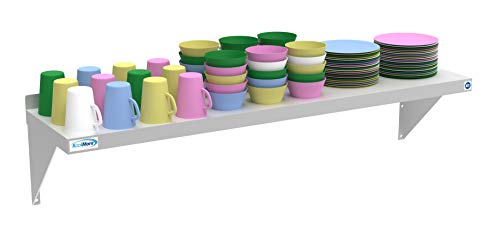 Image of KoolMore NSF Stainless Steel Wall Mount Shelf - Industrial Grade Metal Shelf for Commercial Restaurant Kitchens 12 x 48