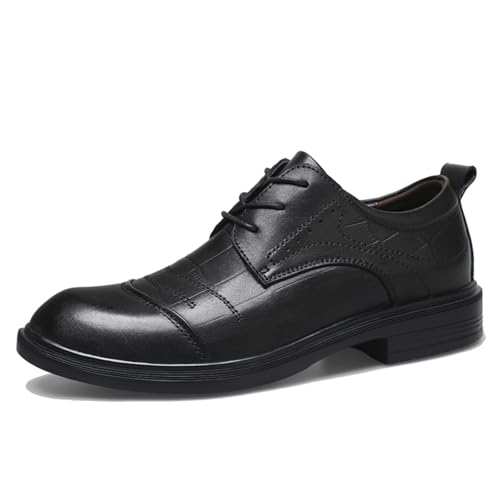 Men's Stylish Formal Leather Shoes, Classic Lace - Up Footwear - Ideal for Workplace, Formal Events & Commutes