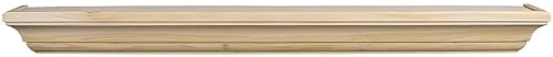 MANTELSDIRECT Estante flotante de madera para chimenea de 72 pulgadas sin terminar, Colton de Mantels Direct, estante de pared rústico de madera