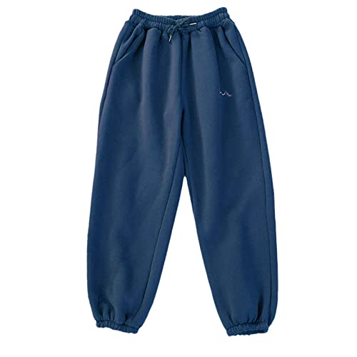 Pantalon sport hiver femme polaire contre le froid vêtement running bleu XL