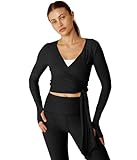 Beyond Yoga Featherweight Waist No Time Wrap Top Darkest Night MD