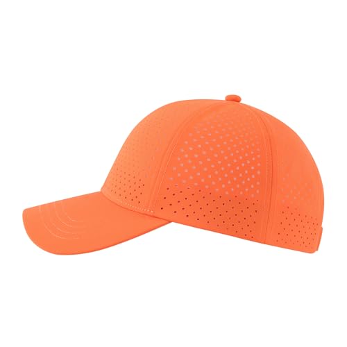 Image of FEINION Men Summer Adjustable Performance Hat Breathable Snapback Laser Perforated Mesh Baseball Cap