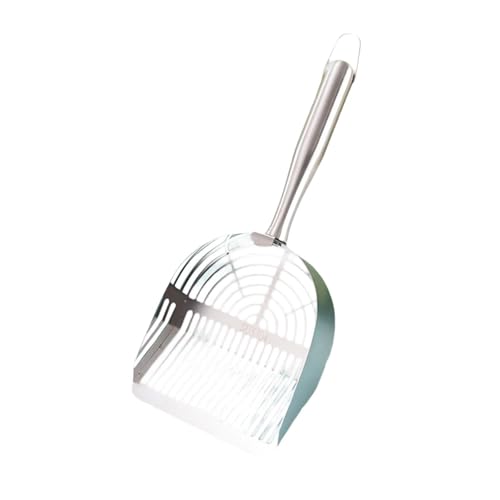 Leefasy ペットの猫のリッタースクープディープペットクリーニング用品ステンレス鋼の砂クリーニングツール子犬の屋内猫用, ストリップホール