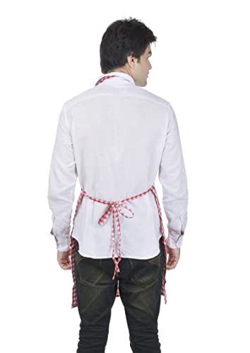 Image of Switchon Checkered Cotton Kitchen Cooking Apron with Chef Hat - Pack of 2 | Multi-Purpose Chef & Waiter Apron for Men & Women | Home, Hotels, Restaurants & Cafes | Proudly Made in India