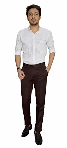 Image of KUNDAN Men's Poly-Viscose Blended Formal Trousers (Pack of 3 Trousers)