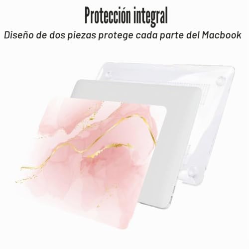 Carcasa Dura MacBook Air 13,6 Anti-Arañazos Funda Protectora A3113 Mármol Elegante 3