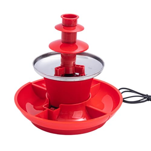 Tioheam Fontaine à fromage, fontaine à fondue au chocolat - Machine à fondue à 3 niveaux | Fontaine à fromage automatique pour chocolat chaud, fontaine à fondue électrique pour fêtes