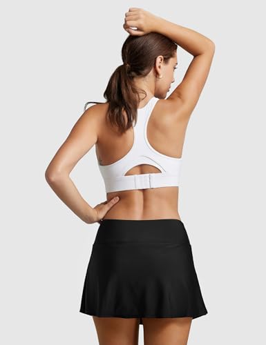 FitsT4 Sports Womens High Waisted 13" Mini Swim Skirts with Pockets Tummy Control Bathing Suit Skirt Bottoms for Women2