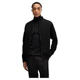 Lange Ärmel BOSS Herren H-Skiles 59 Hybrid-Sweatjacke mit Reißverschluss und wattiertem Einsatz Schwarz001 M