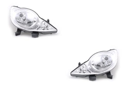 Johns, Jeu de phares compatibles avec Peugeot 107 06/05-01/12 H4 Set gauche et droite