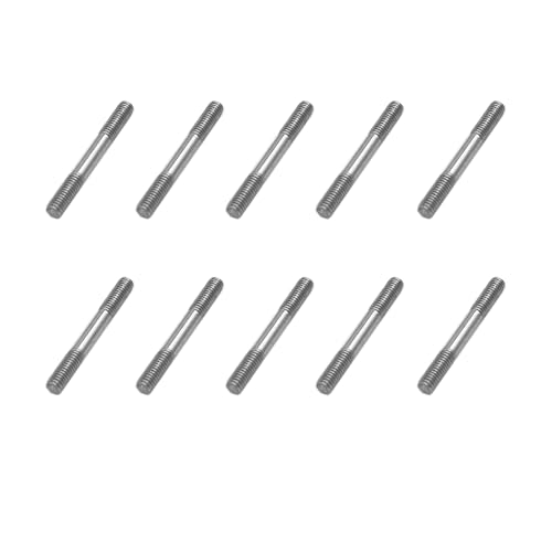 10PCS RC Toy Pushrod Connector Double End Threaded Rod Stainless Steel Rod Linkage for RC Airplane Helicopter Car Boat DIY Model Toy Parts (M3X25mm)