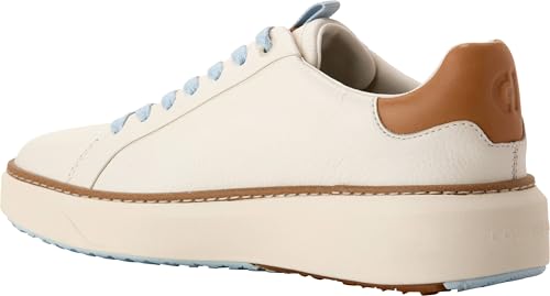 Cole Haan Cole Haan Women's Grandpro Topspin Golf Sneaker, Ivory/Biscuit/Skyway, 8 Medium