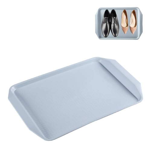 Kofferraumwannen – wasserdichte Eingangsmatten für Winterstiefel Garten Schlafzimmer & Garage – Kunststoff-Kofferraum-Aufbewahrungslösung in Blau, 3 Stück