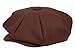 Big Apple Men's Oversize 100% Wool 8 Panel Applejack Newsboy Cabbie Gatsby Ivy Hats (Not a Regular Apple hat) (Solid Brown 1778)
