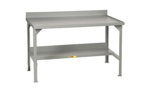 Little Giant WB-2872 Steel Welded Fixed Stationary Workbench with Backstops, 3000 lbs Capacity