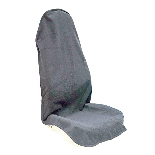 Image of Car Seat Cover Protector Front Seats,for Gym Workout,Running,Swimming,Beach and Hiking,Waterproof Sweat Towel Bucket Seat Covers for Cars SUV Trucks (Grey, 1Pcs)