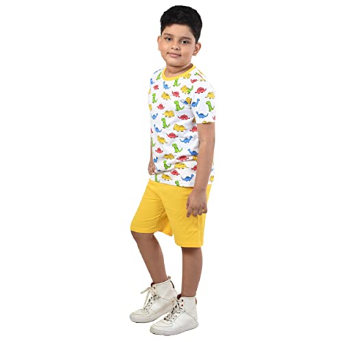 Image of Clothe Funn Boys Printed Cotton Half Sleeves T-Shirt & Shorts Set