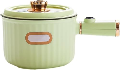 Citybaby 多機能電気煮込み鍋 ラーメン、お粥、シチュー用 | 自動高温OFF機能 | 均一加熱 | ノンスティック仕上げ | 省エネ、シングルに最適 (A,蒸し器なし)