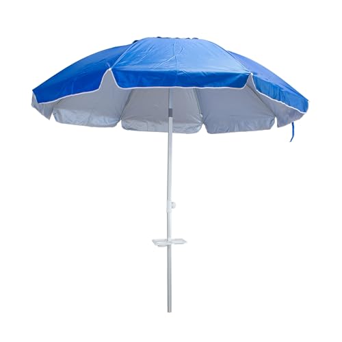 Ombrellone da Giardino Maiori Ø200 cm – Struttura in Alluminio, Telo Anti UV, Snodo Zincato, Stecche in Fibra di Vetro, Base a Trivella, Sacca con Tracolla