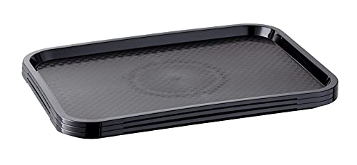 APS Vassoio Fast Food, vassoio da portata infrangibile e lavabile in lavastoviglie, Made in Germany, 35 x 27 cm, altezza 2 cm, nero - immagine 4