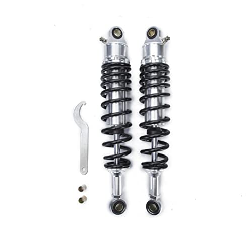 Hegeiisy 340mm 13.38 Pouce 7mm Printemps Universel Moto Air Amortisseur Arrière Suspension ATV Quad Scooter Dirt Bike Pour CBR600 400 500 YZF XC EXC XCF Argent