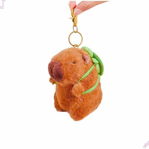Chaveiro de Pelúcia Capivara com Mochila e Fantasia – Boneco Fofo Decorativo para Bolsa, Mochila e Presente Criativo