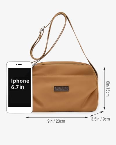Titosha Triple Zip Small Nylon Crossbody Bags for Women Casual Purse Shoulder Bag Handbags with Adjustable Shoulder Strap2