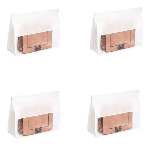VB HOME ORGANIZADORES, Kit 04 Protetores Para Bolsa Grande - Branco 40x 47x15cm