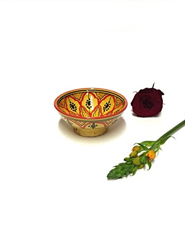 Orientalische Keramikschale Keramikteller Rund Amoda Ø 17cm Groß | farbige marokkanische Keramik Schale Teller bunt aus… – Bild 5